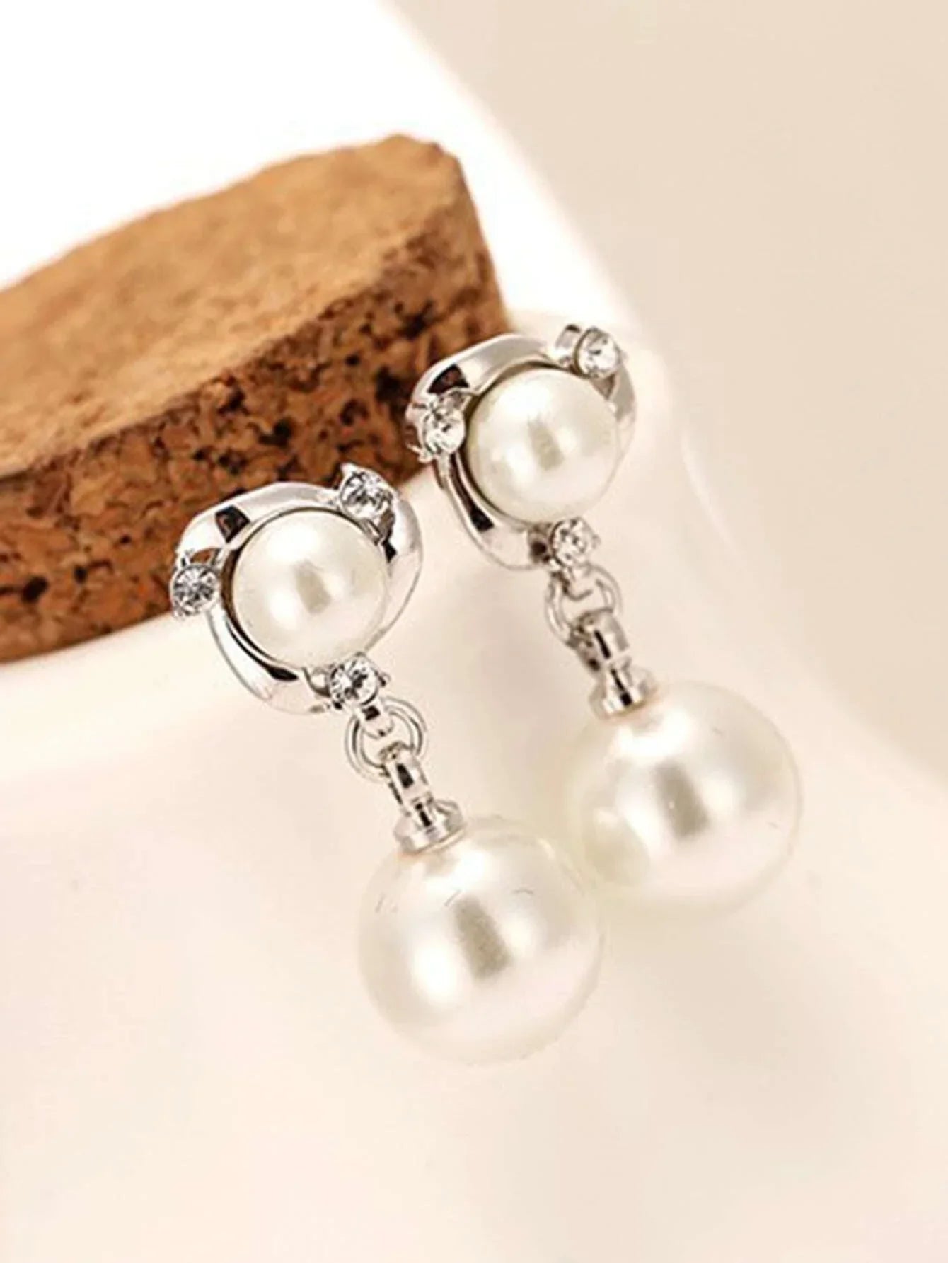 Buy Shein Faux Pearl Decor Drop Earrings in Pakistan