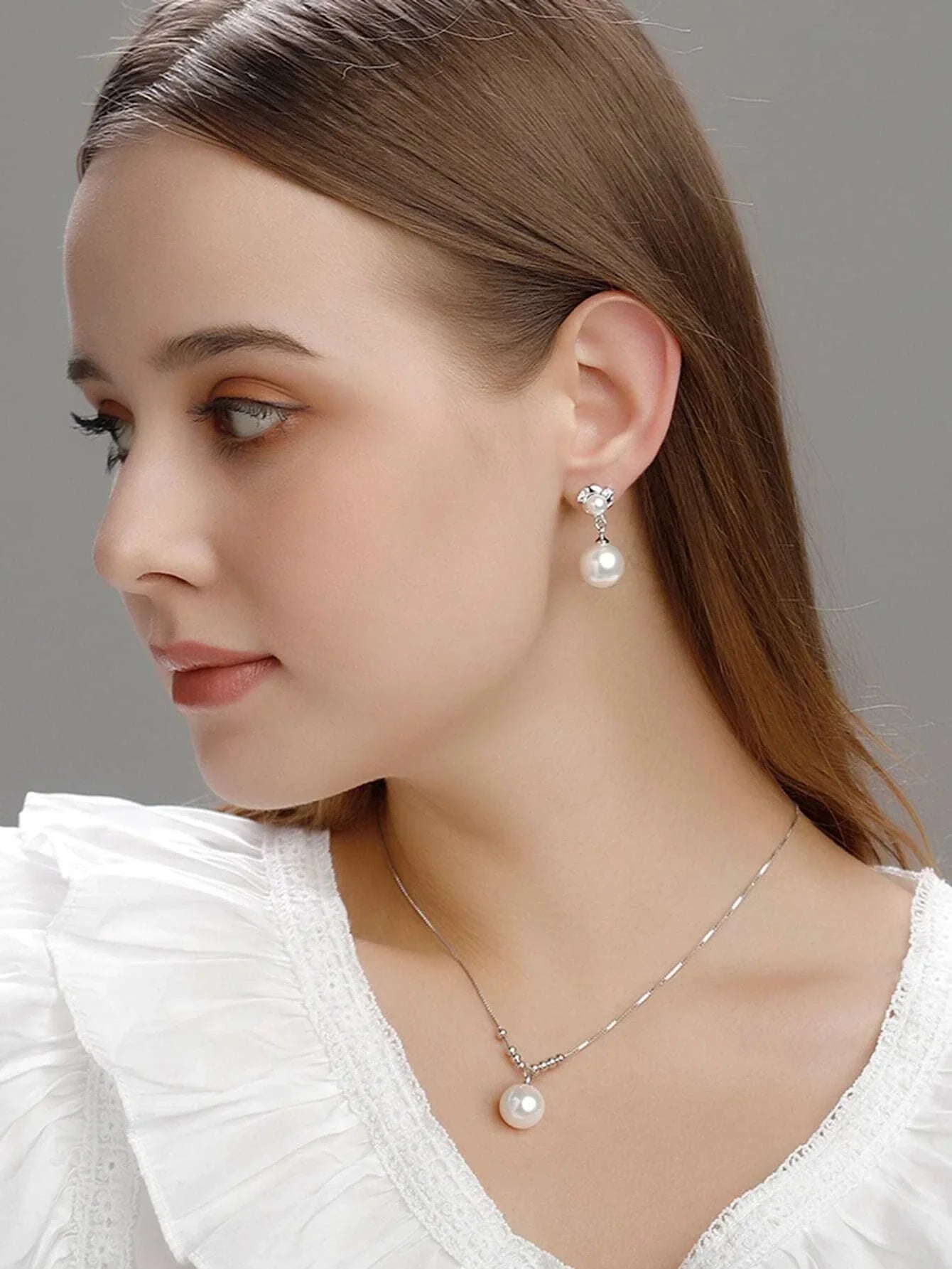 Buy SHEIN Faux Pearl Decor Drop Earrings in Pakistan