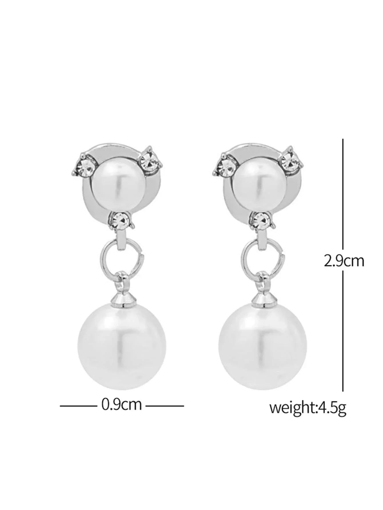 Buy SHEIN Faux Pearl Decor Drop Earrings in Pakistan