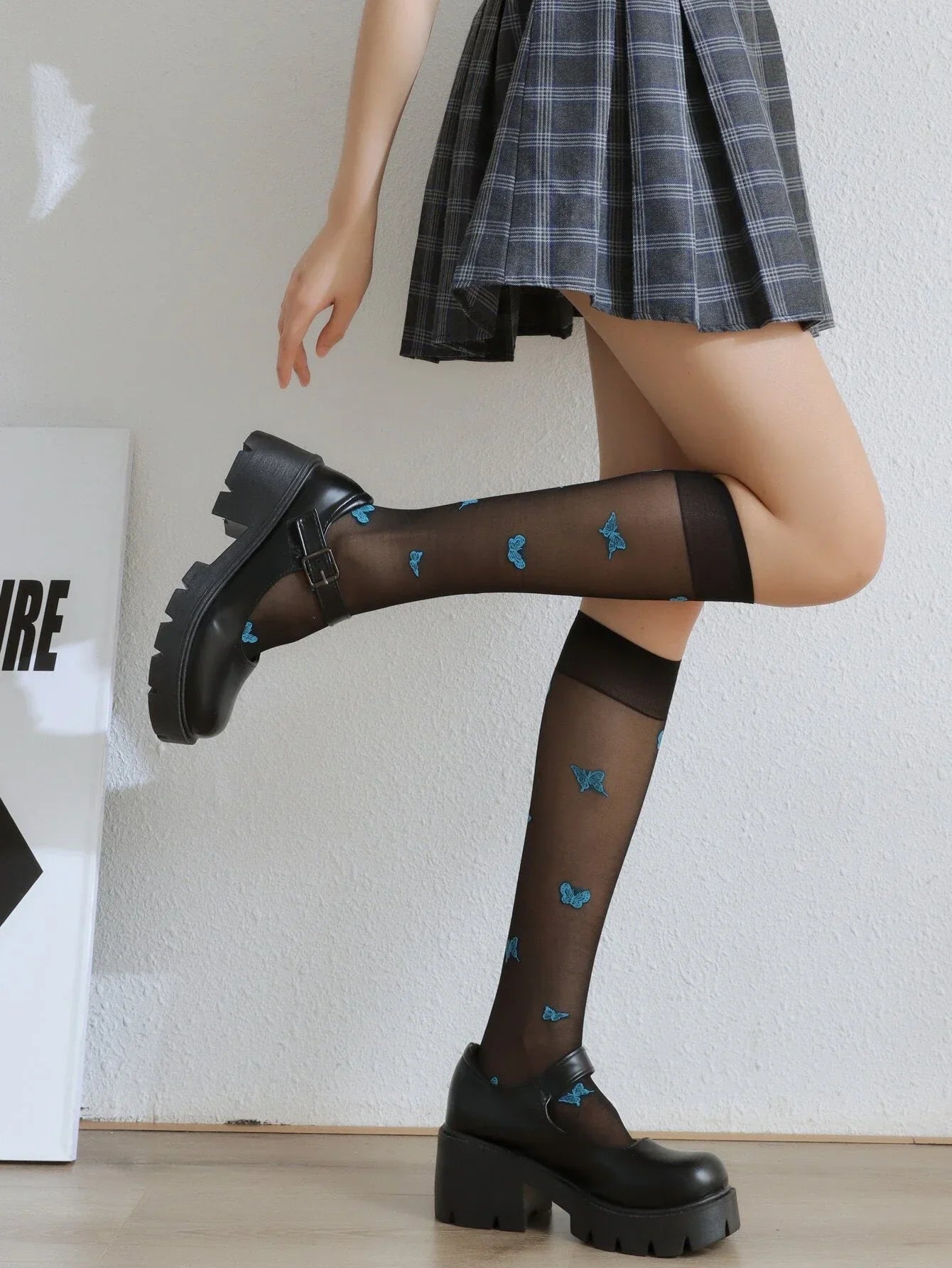 Buy Shein Butterfly Pattern Over The Calf Socks in Pakistan