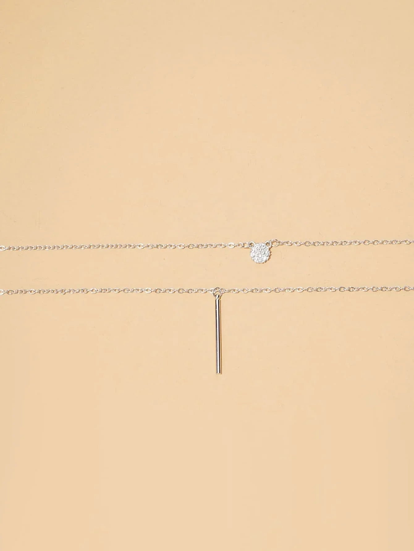 Buy Shein Geometric Charm Layered Necklace in Pakistan