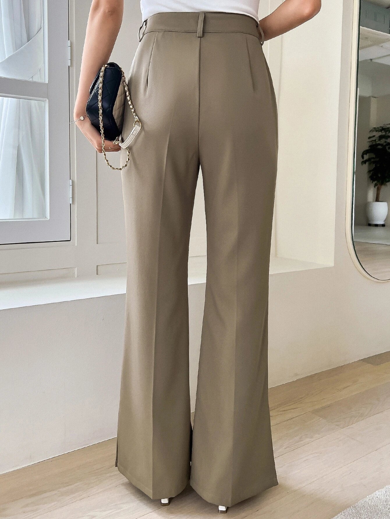 Buy Shein DAZY Slant Pocket Zip Fly Suit Pants in Pakistan