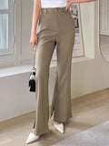 Buy Shein DAZY Slant Pocket Zip Fly Suit Pants in Pakistan