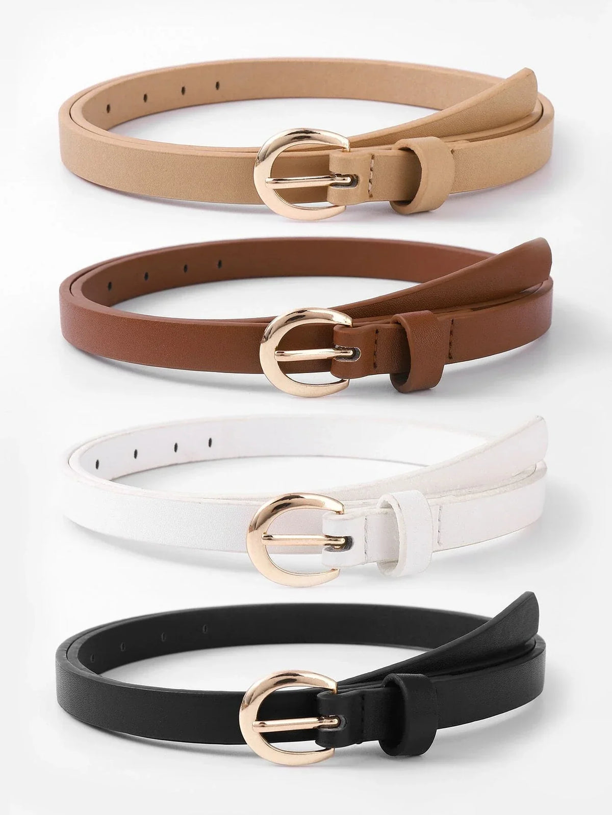 Buy Shein 4pcs Metal Buckle Belt With Hole Punch in Pakistan