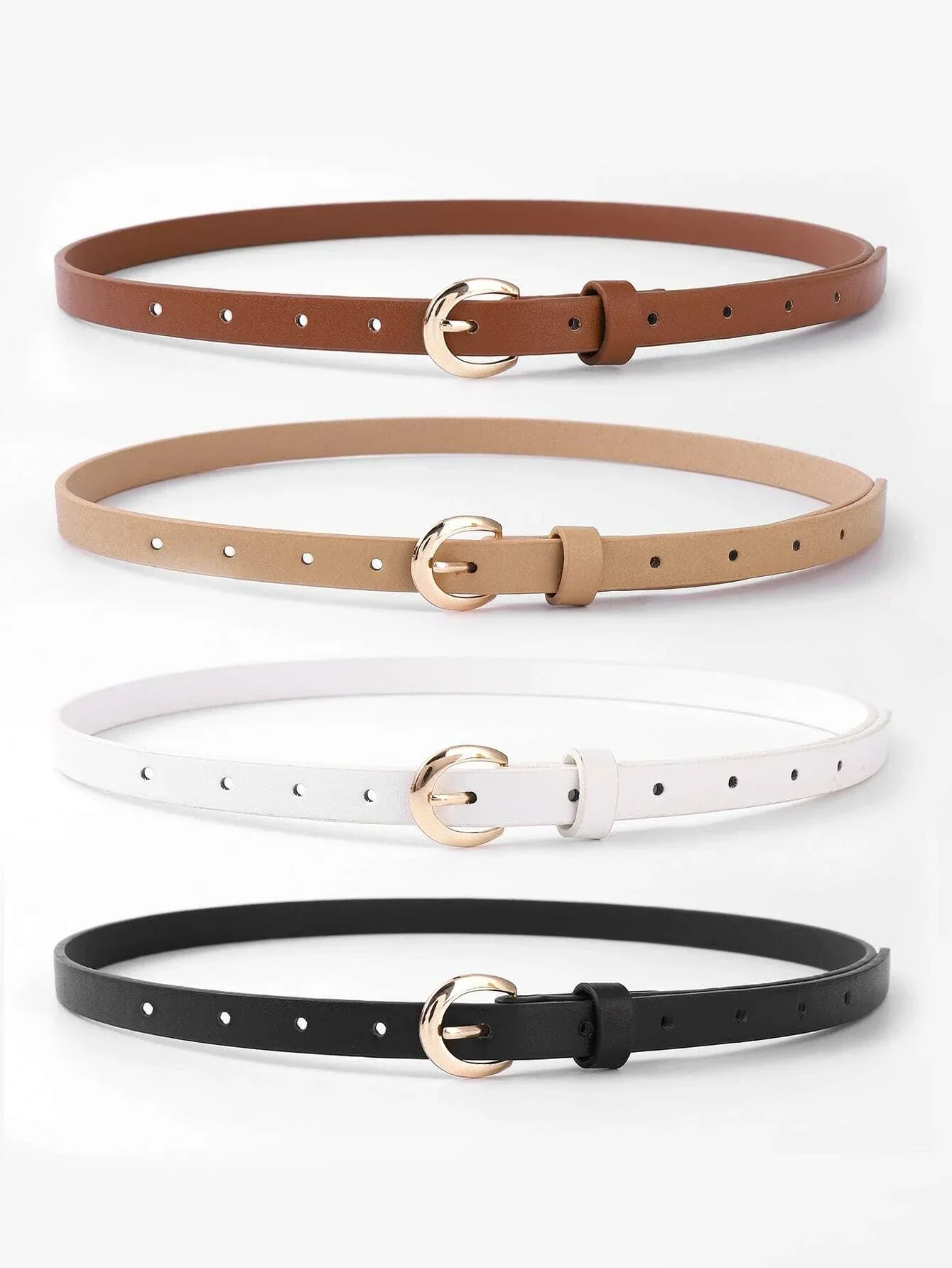 Buy Shein 4pcs Metal Buckle Belt With Hole Punch in Pakistan