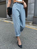 Buy Shein Dazy High Waist Straight Leg Pants Without Belt in Pakistan