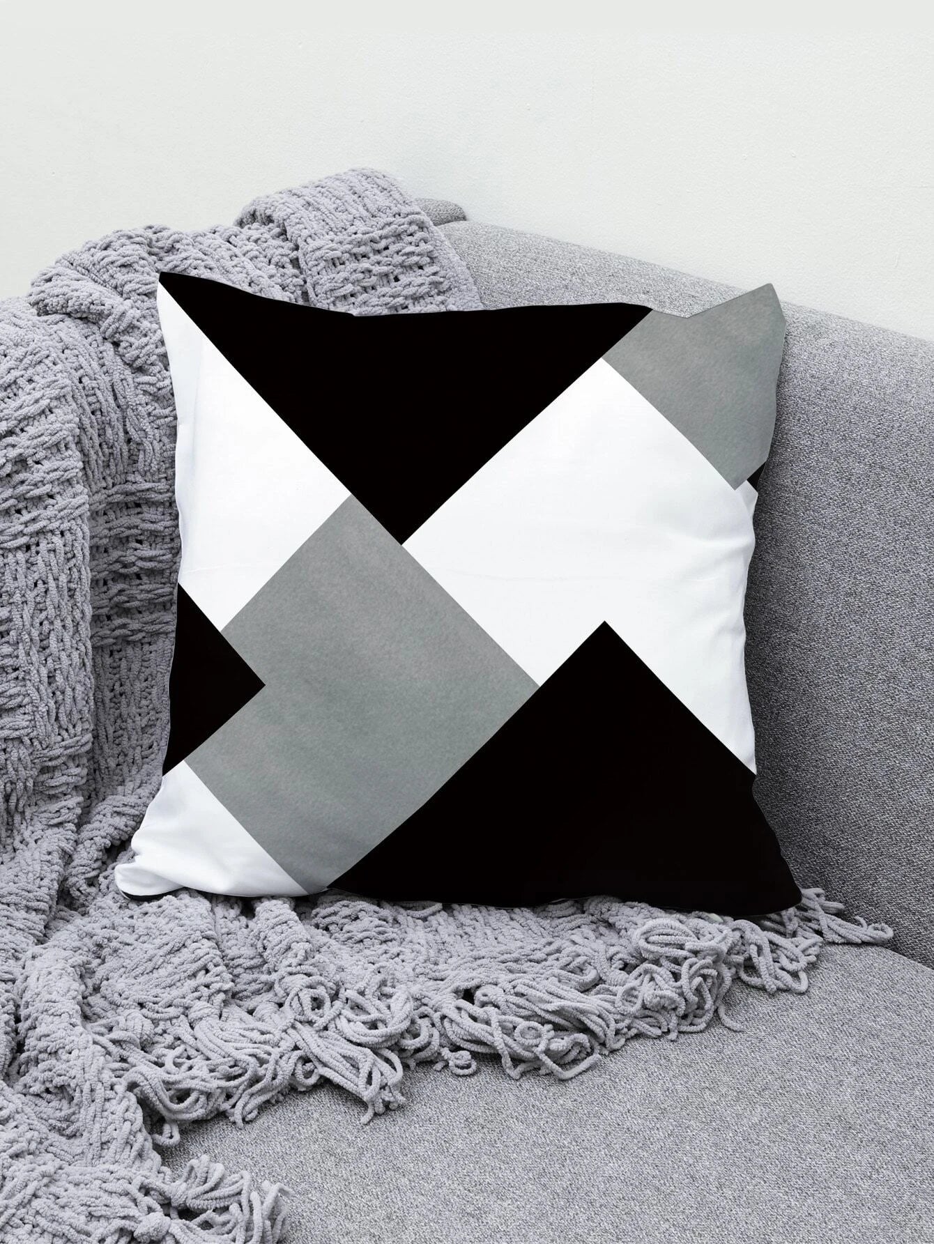 Buy Shein Colorblock Cushion Cover Without Filler in Pakistan