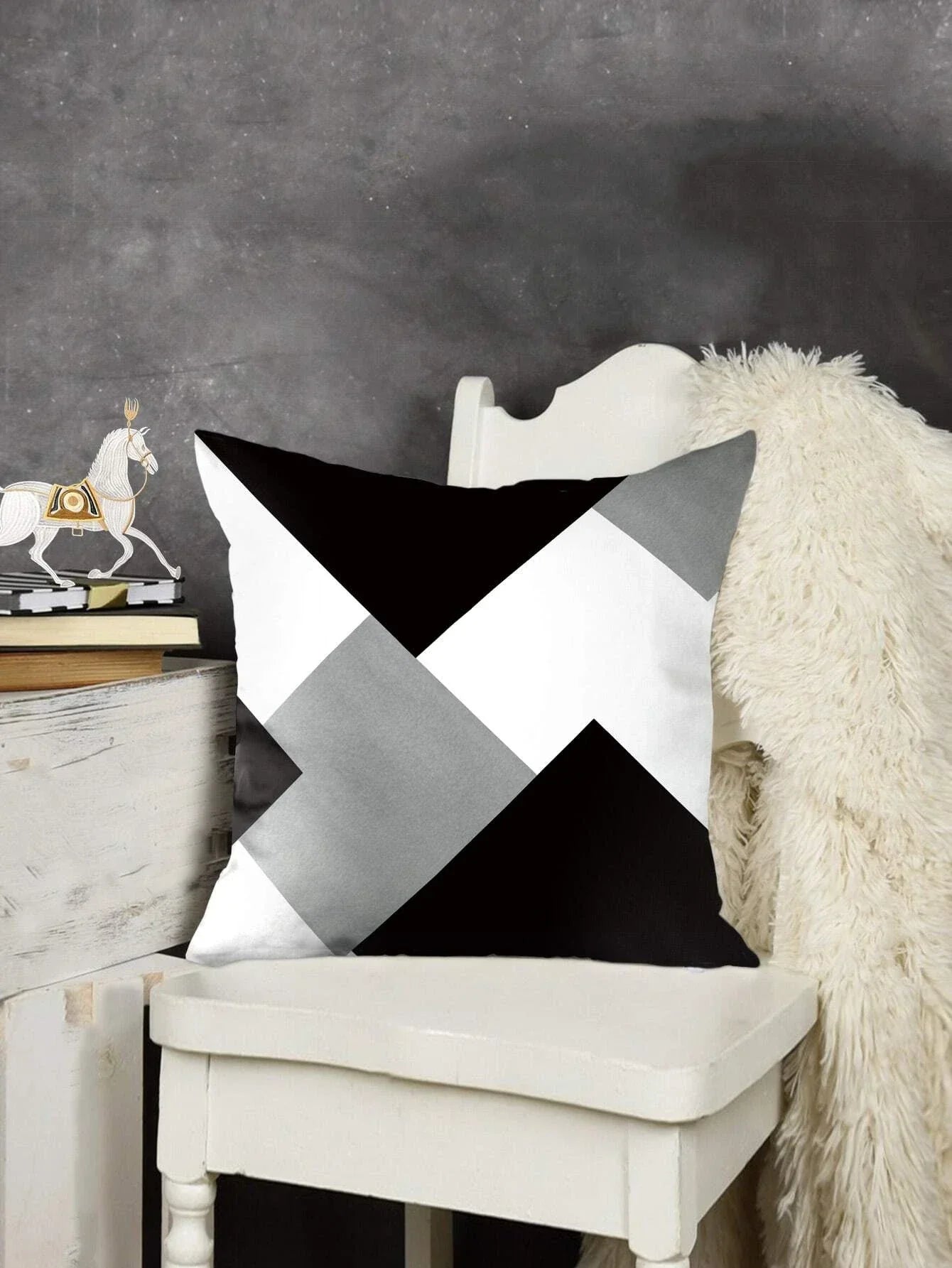 Buy Shein Colorblock Cushion Cover Without Filler in Pakistan