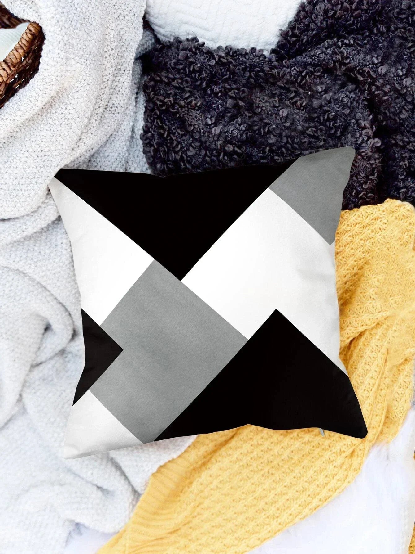 Buy Shein Colorblock Cushion Cover Without Filler in Pakistan