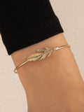 Buy Shein Leaf Decor Cuff Bangle in Pakistan