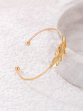 Buy Shein Leaf Decor Cuff Bangle in Pakistan