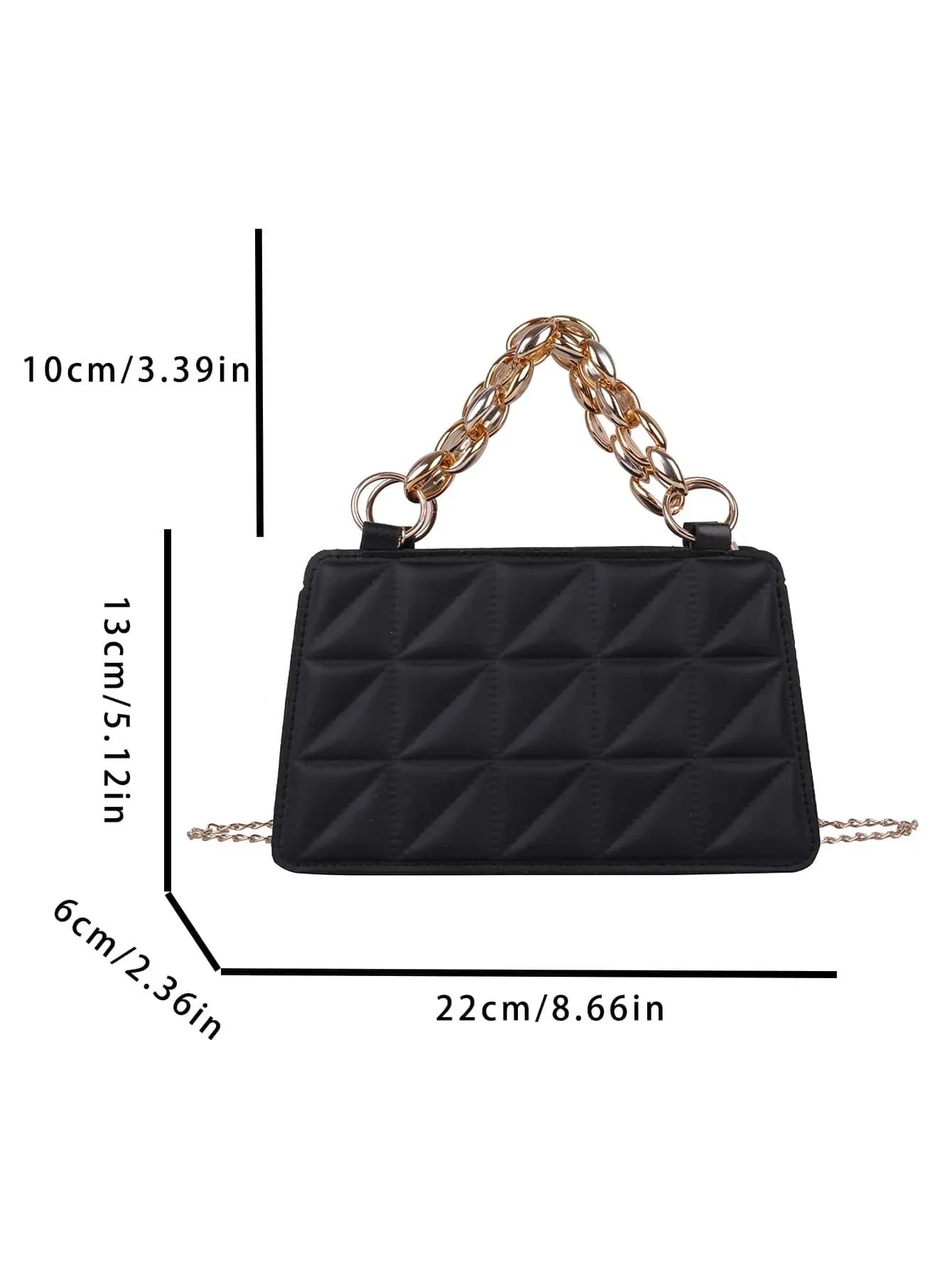 Buy Shein Quilted Detail Chain Square Bag in Pakistan