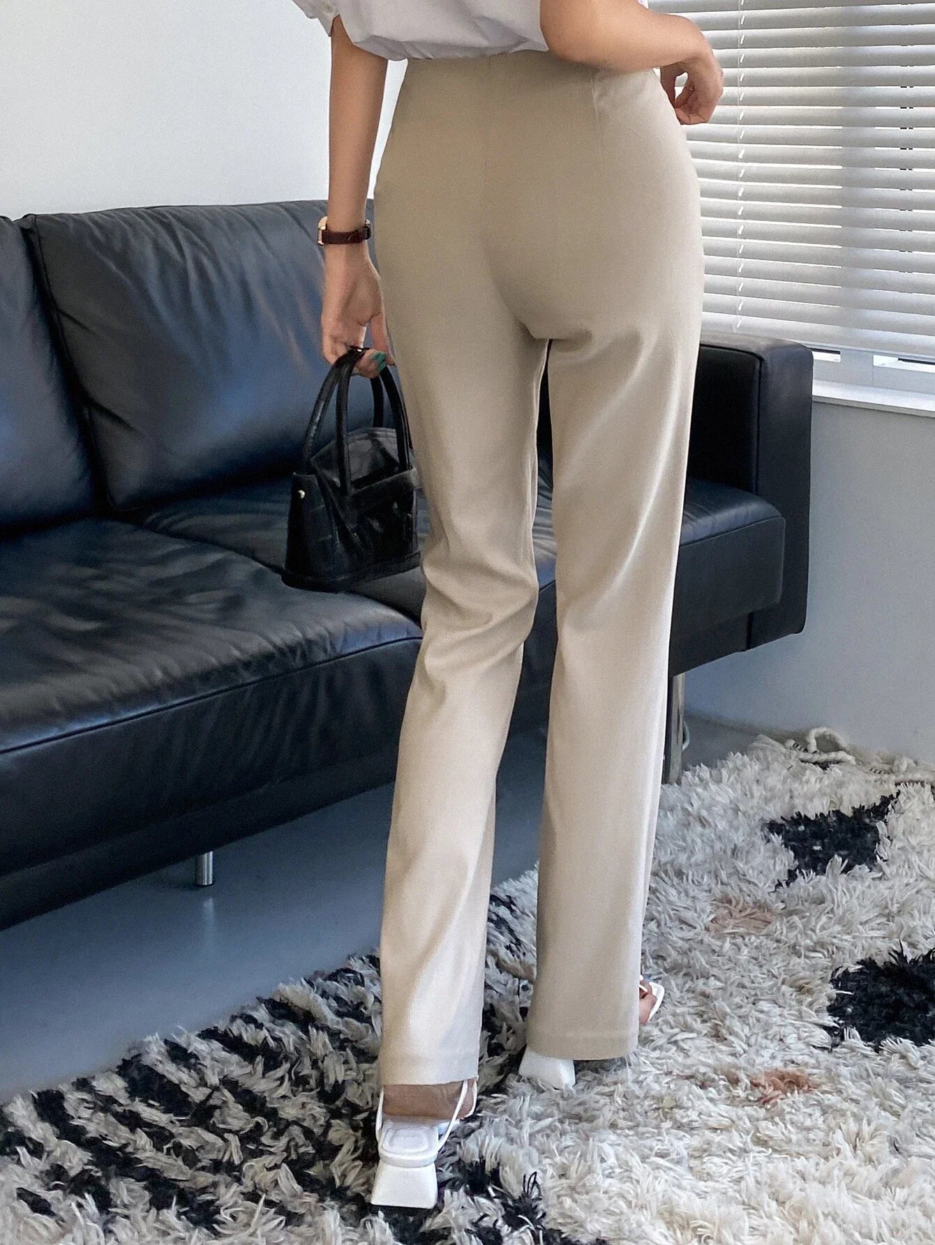 Buy Shein Dazy High Waist Seam Front Pants in Pakistan
