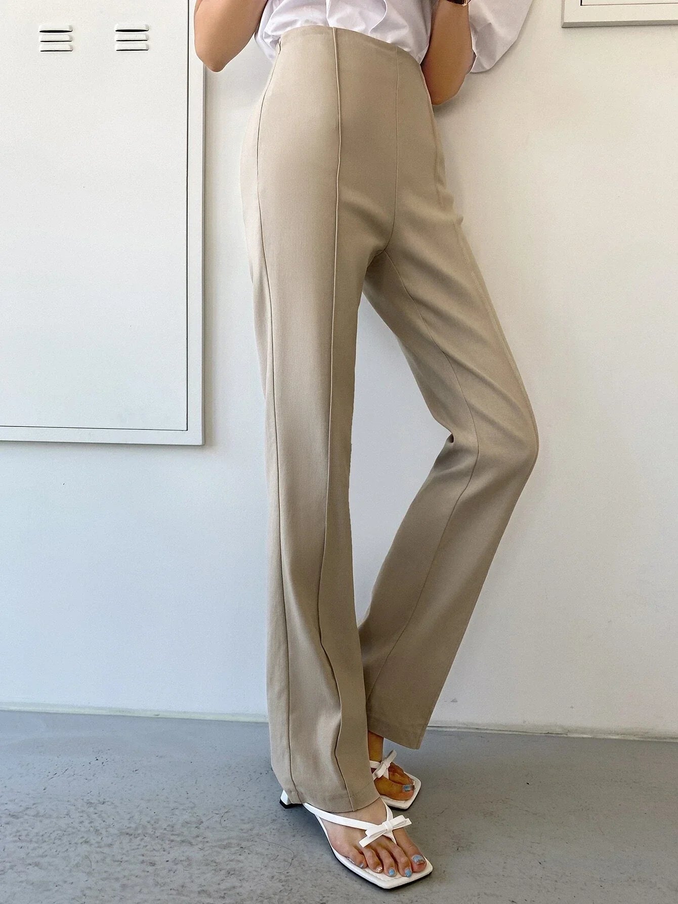 Buy Shein Dazy High Waist Seam Front Pants in Pakistan