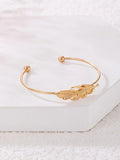 Buy Shein Leaf Decor Cuff Bangle in Pakistan
