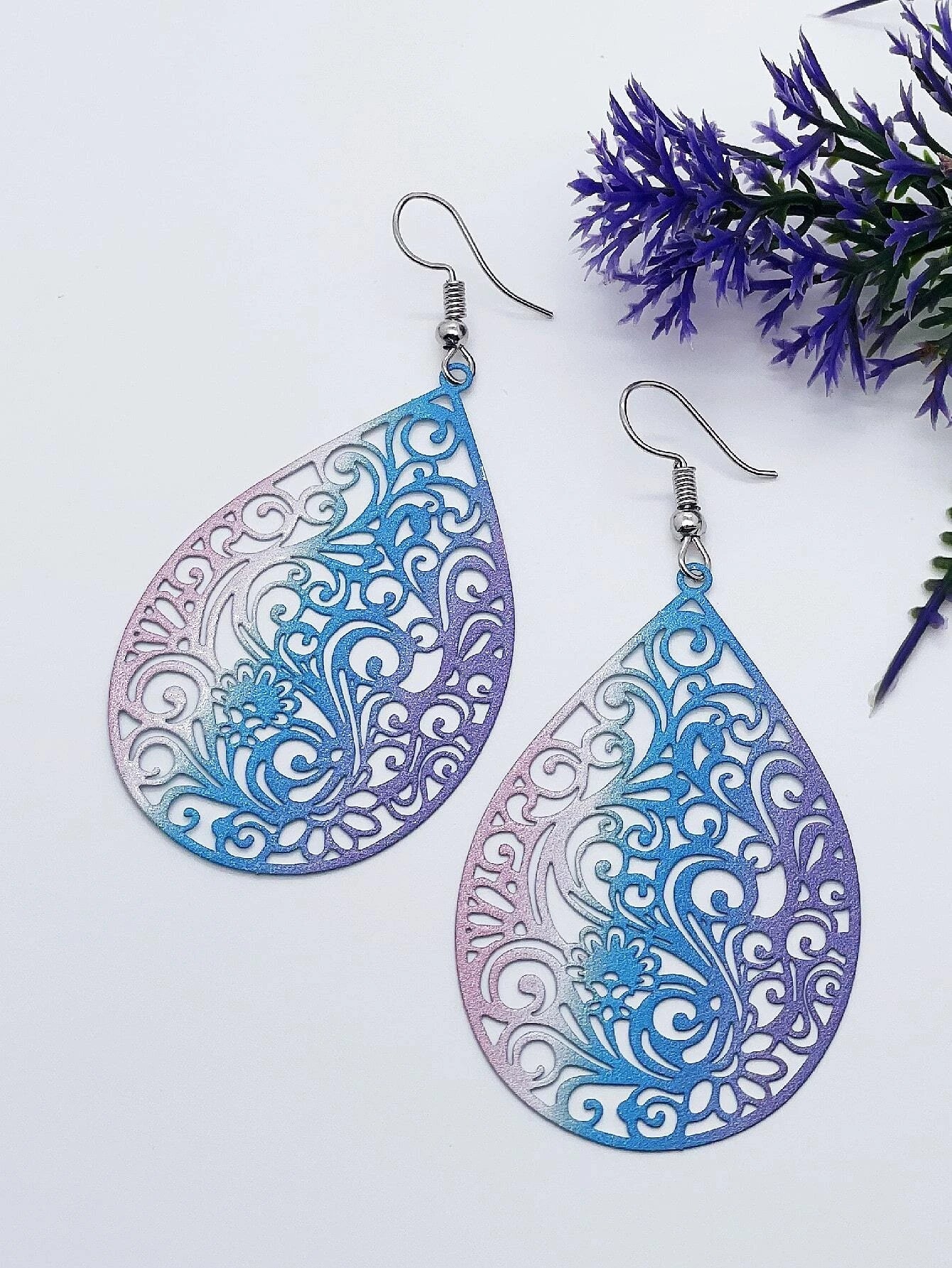 Buy Shein Hollow Out Water Drop Earrings in Pakistan