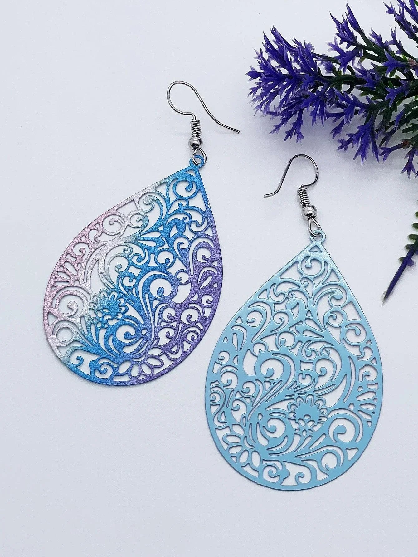 Buy Shein Hollow Out Water Drop Earrings in Pakistan