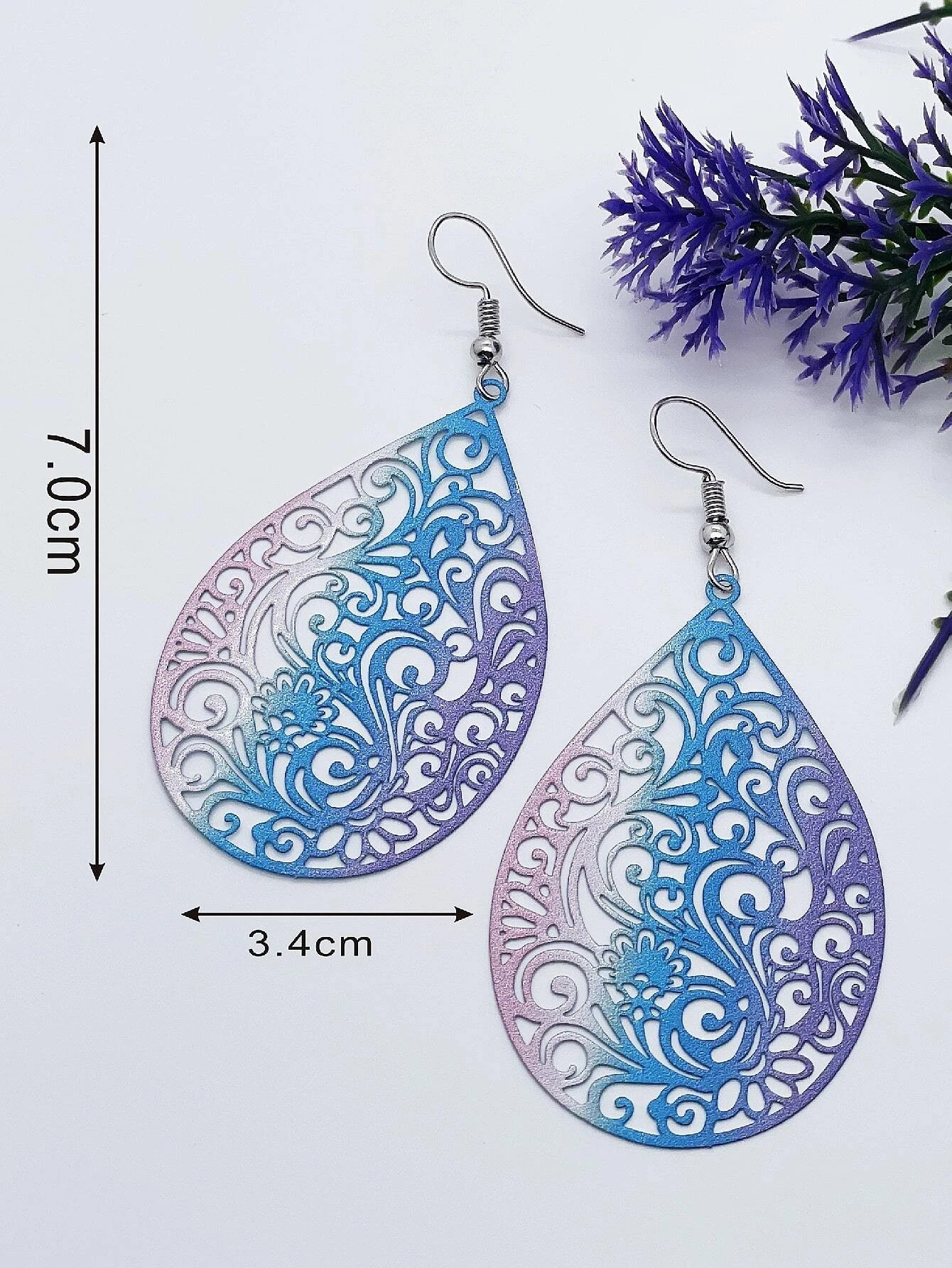 Buy Shein Hollow Out Water Drop Earrings in Pakistan