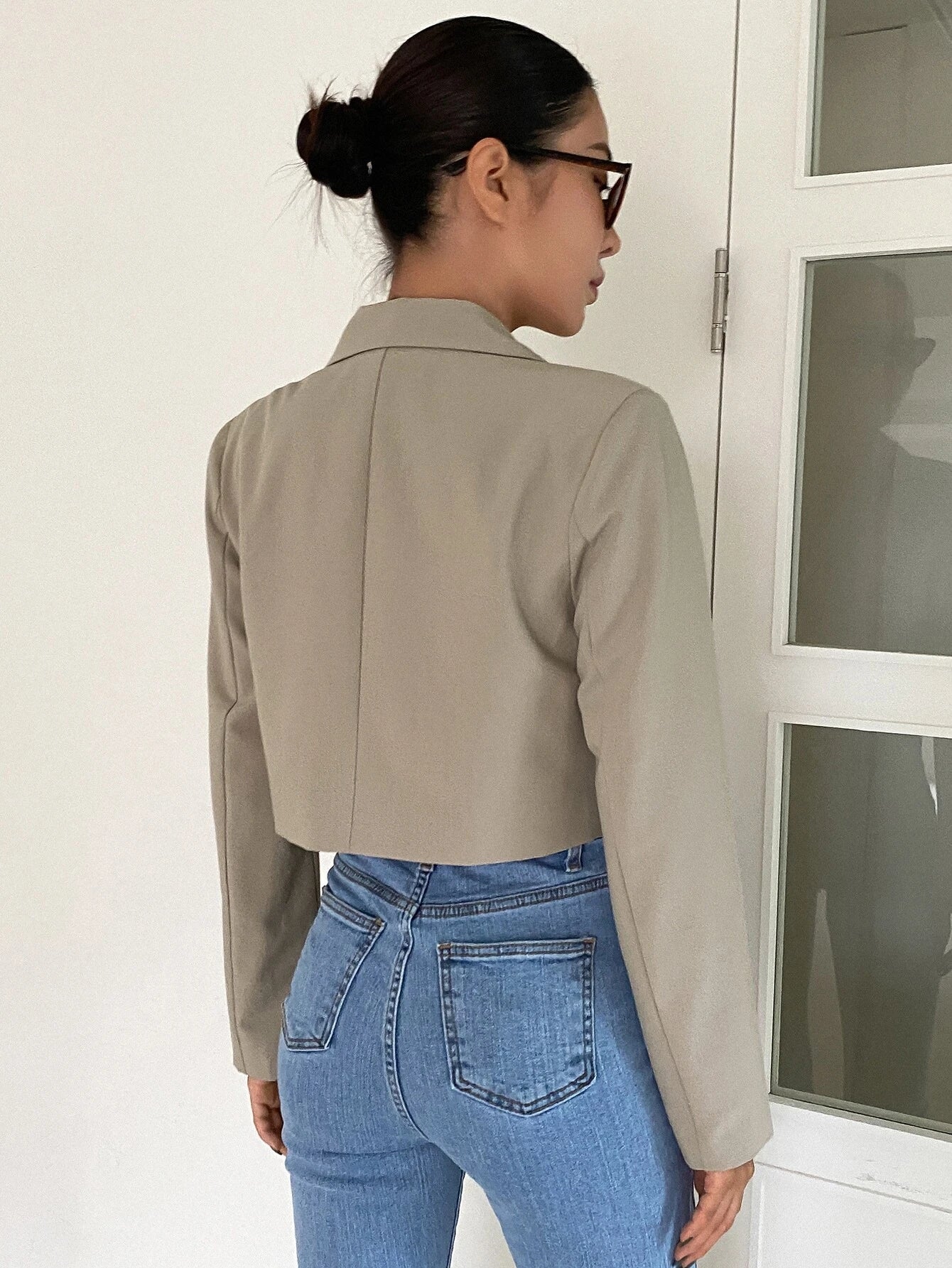 Buy SHEIN DAZY Single Button Crop Blazer in Pakistan