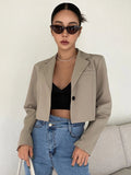 Buy SHEIN DAZY Single Button Crop Blazer in Pakistan