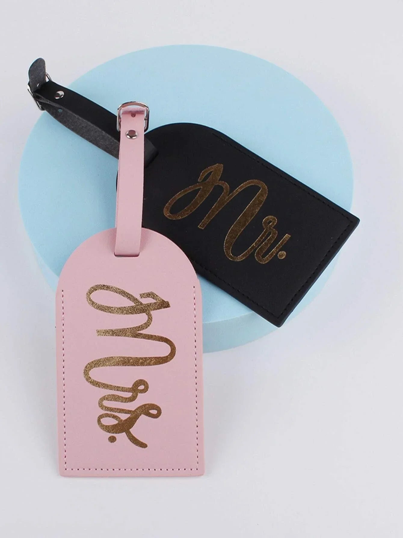 Buy Shein 2pcs Letter Graphic Luggage Tag in Pakistan