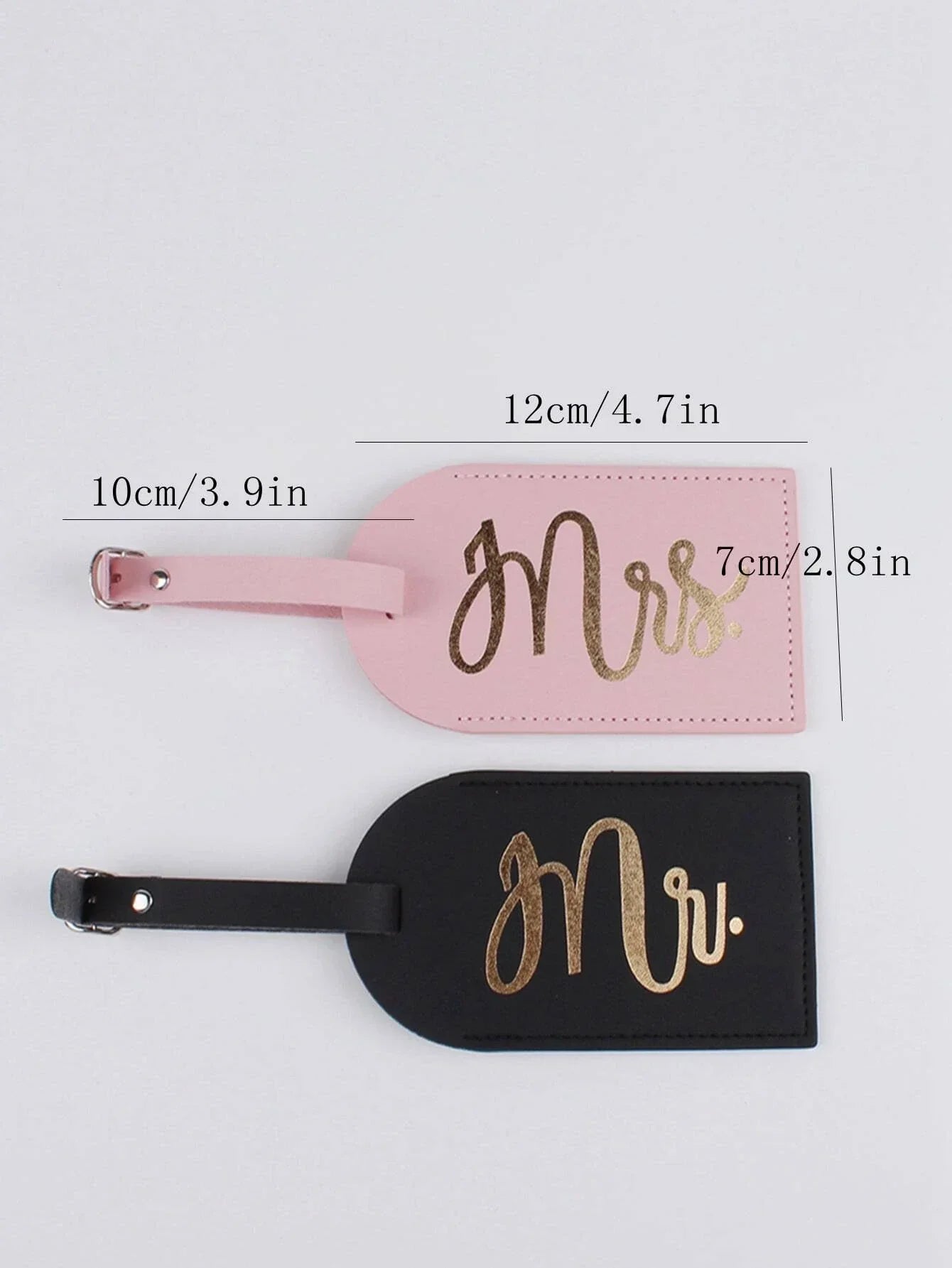 Buy Shein 2pcs Letter Graphic Luggage Tag in Pakistan