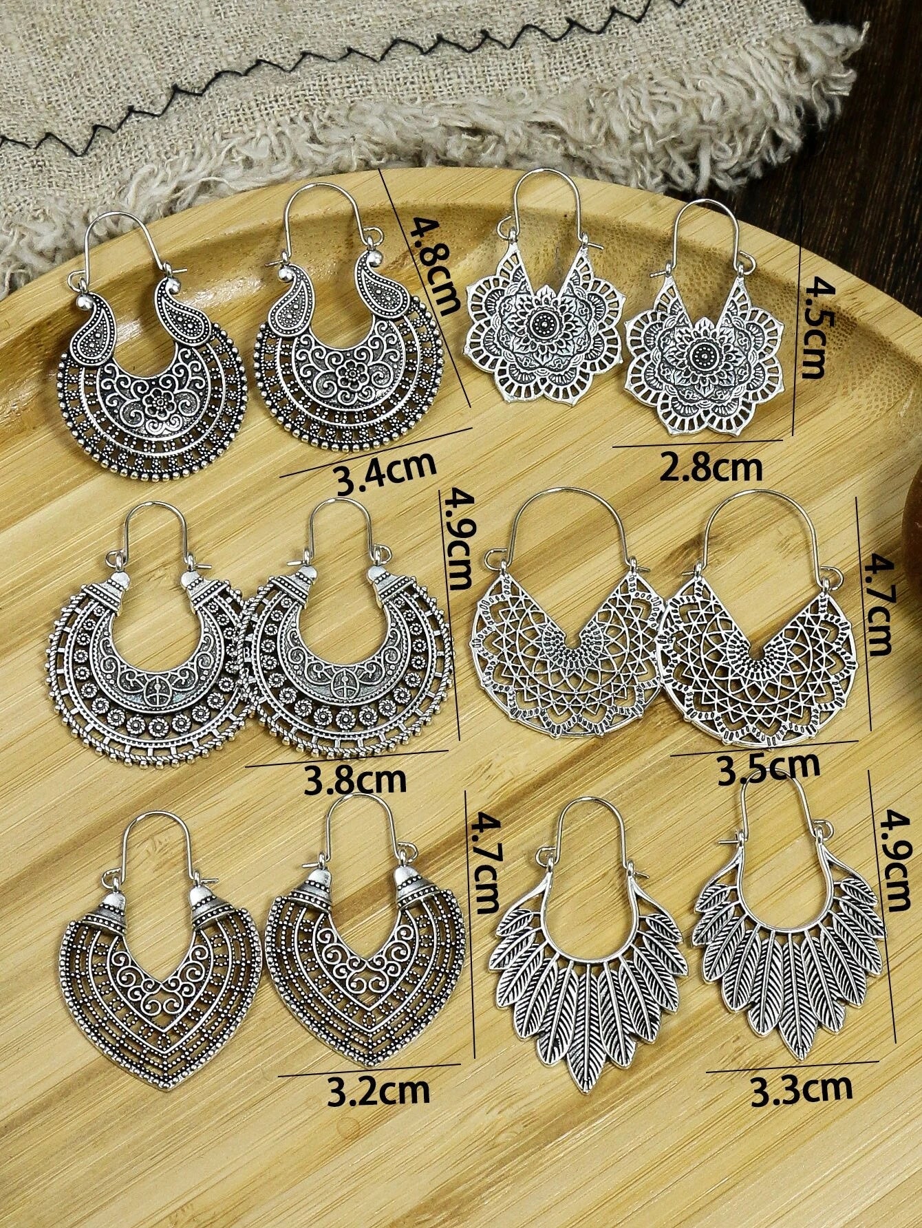 Buy SHEIN EMERY ROSE 6pairs Hollow Out Hoop Earrings in Pakistan