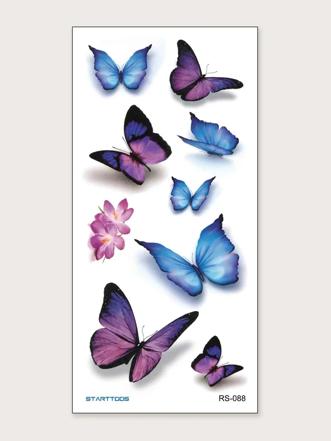 Buy SHEIN 1sheet Butterfly Pattern Tattoo Sticker in Pakistan