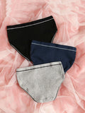 Buy SHEIN 3pack Rib Contrast Binding Panty Set in Pakistan