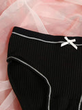 Buy SHEIN 3pack Rib Contrast Binding Panty Set in Pakistan
