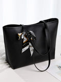 Buy SHEIN Twilly Scarf Decor Shoulder Tote Bag in Pakistan