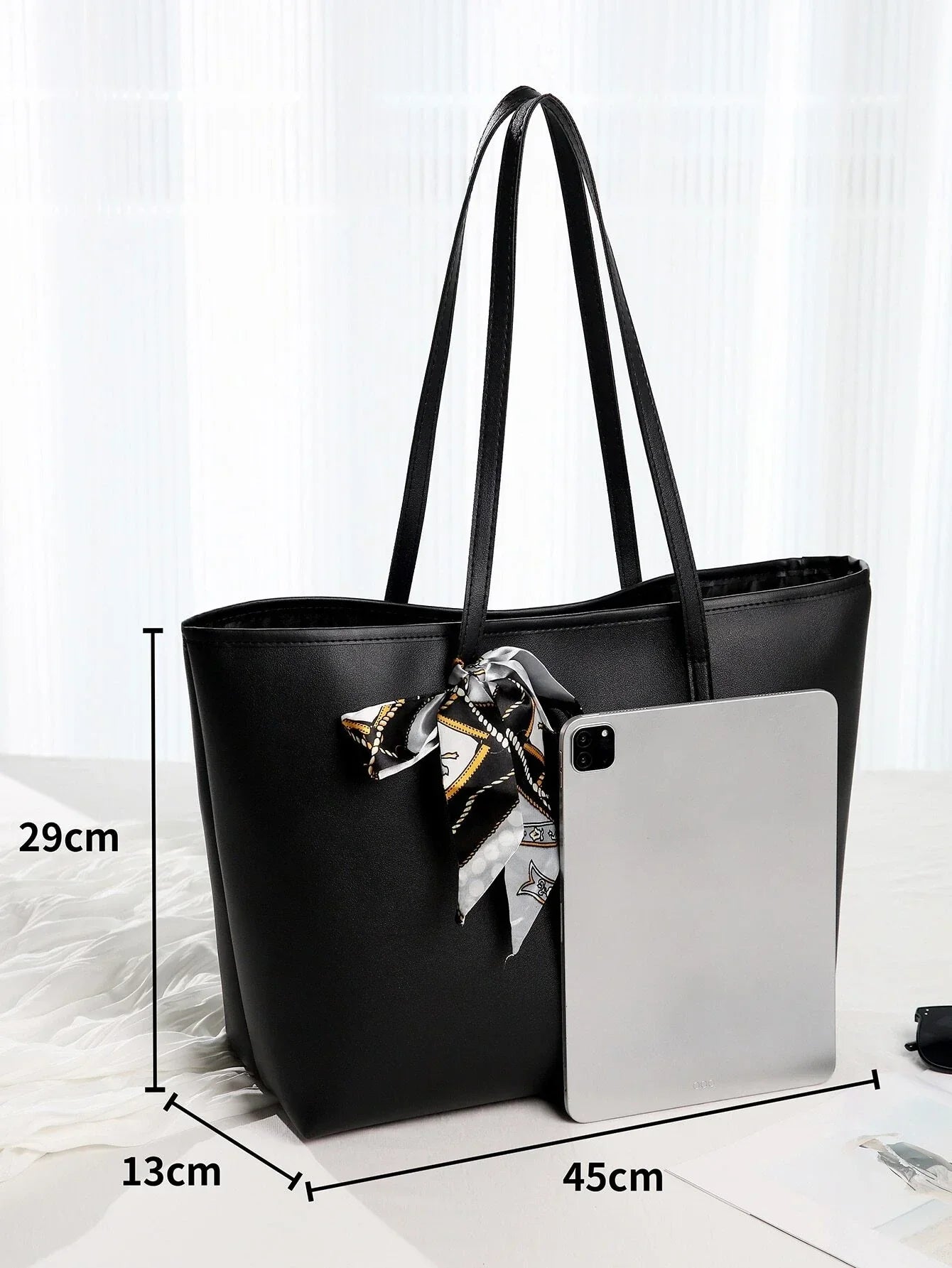 Buy SHEIN Twilly Scarf Decor Shoulder Tote Bag in Pakistan