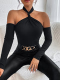 Buy Shein Sxy Halter Neck Backless Tee in Pakistan