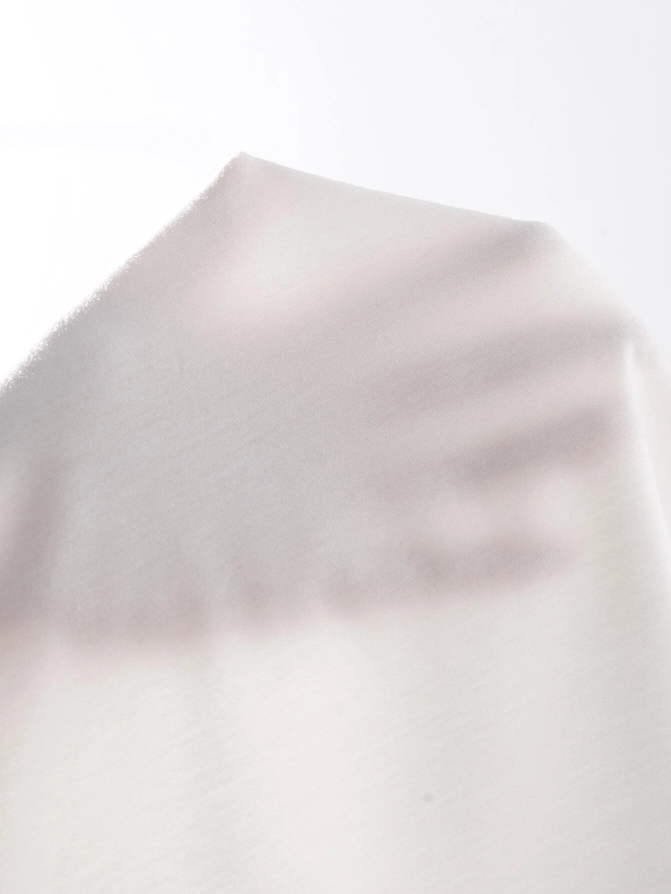 Buy SHEIN EZwear Lettuce Trim Solid Top in Pakistan