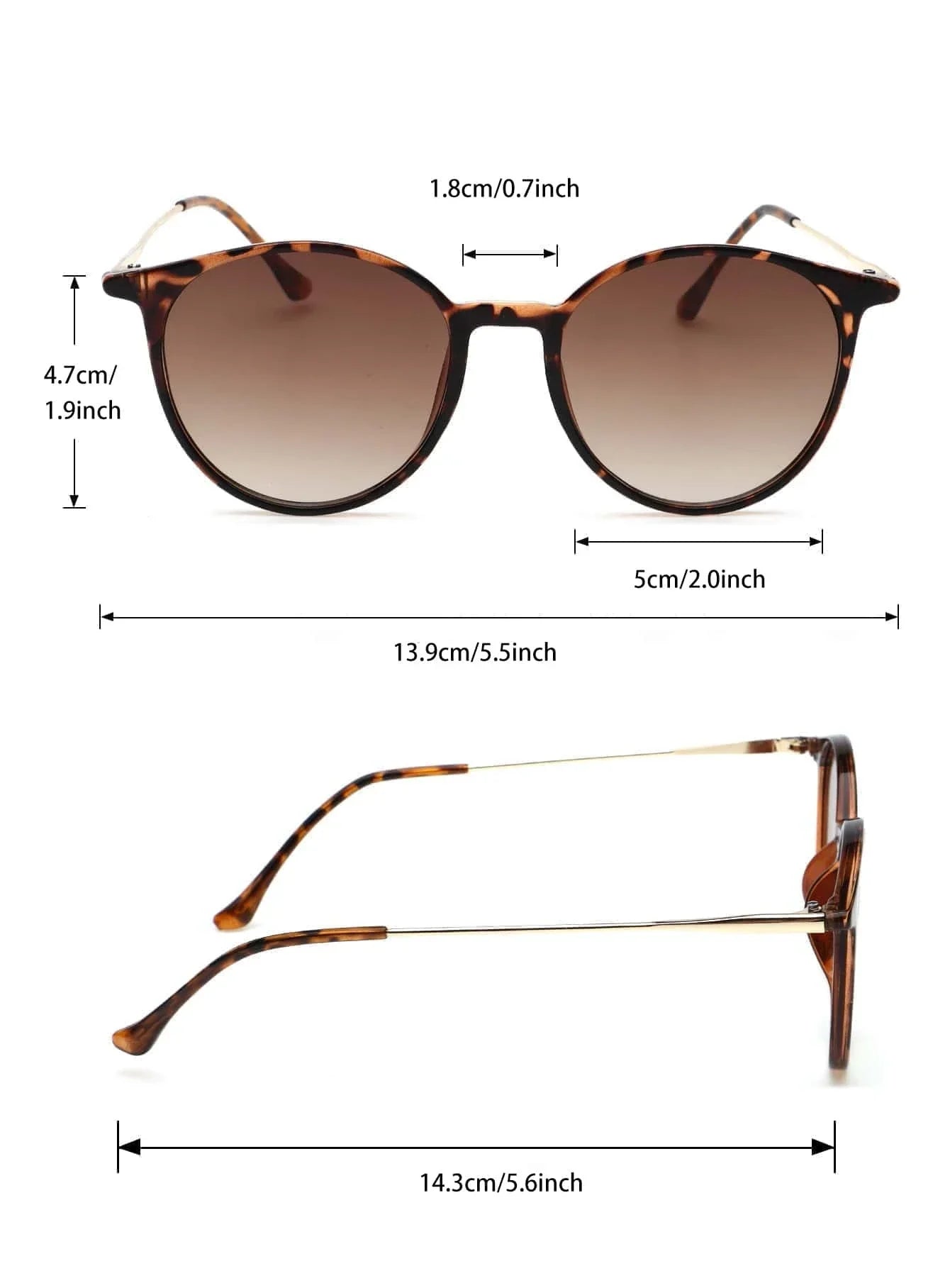 Buy Shein Leopard Tinted Lens Fashion Glasses in Pakistan