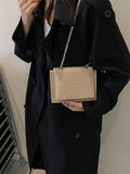 Buy Shein Mini Snakeskin Embossed Chain Square Bag in Pakistan