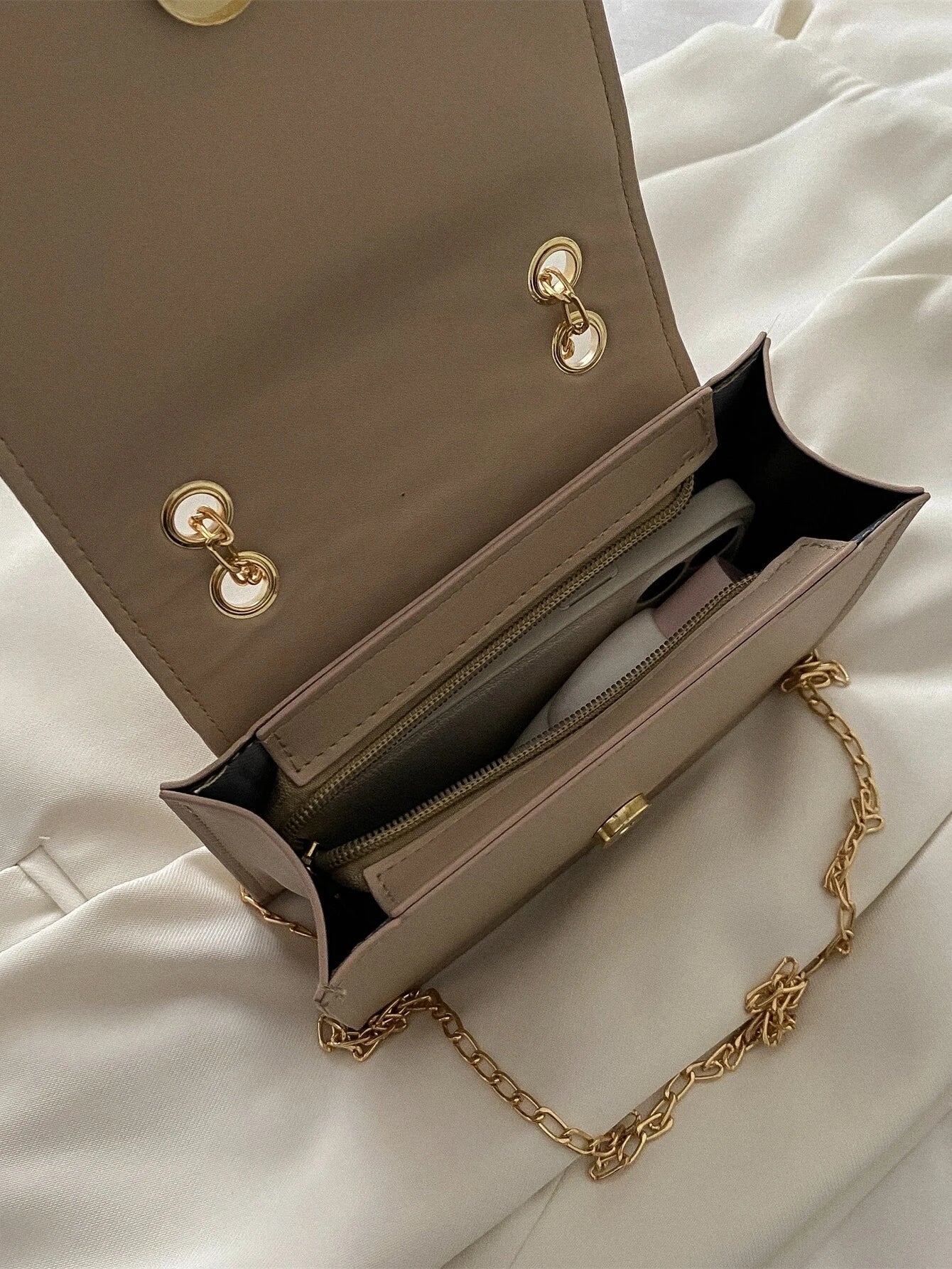 Buy Shein Mini Snakeskin Embossed Chain Square Bag in Pakistan