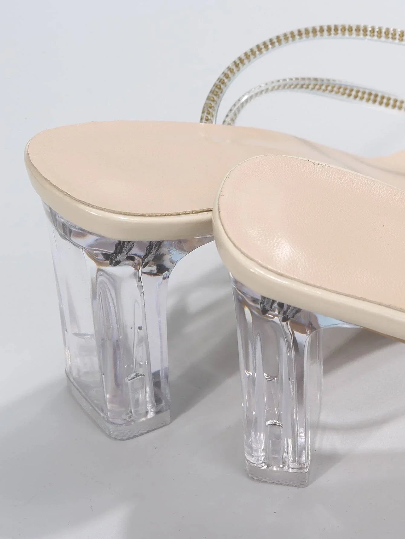 Buy Shein Women Rhinestone Decor Chunky Heeled Sandals in Pakistan