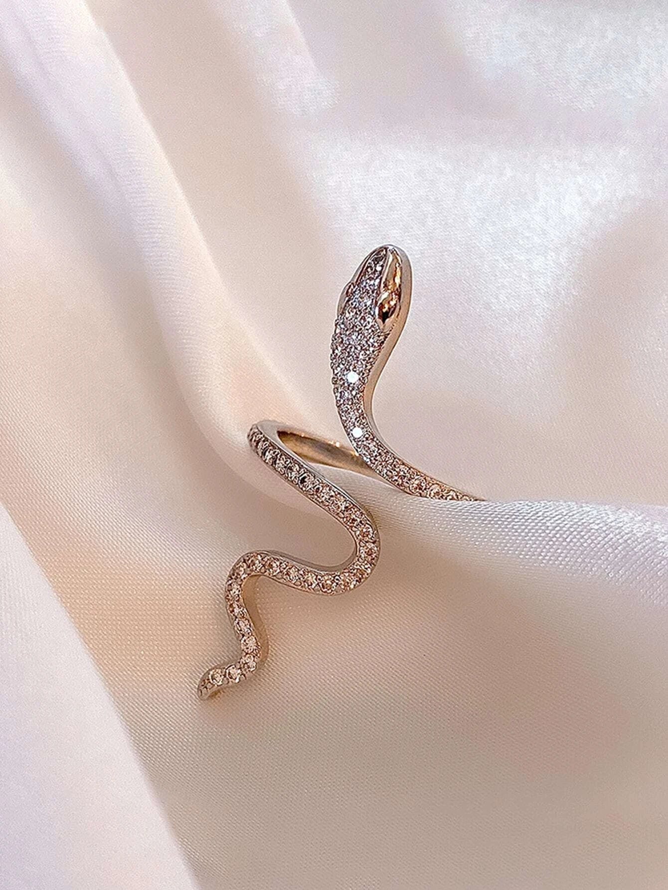 Buy Shein Cubic Zirconia Snake Design Wrap Ring in Pakistan