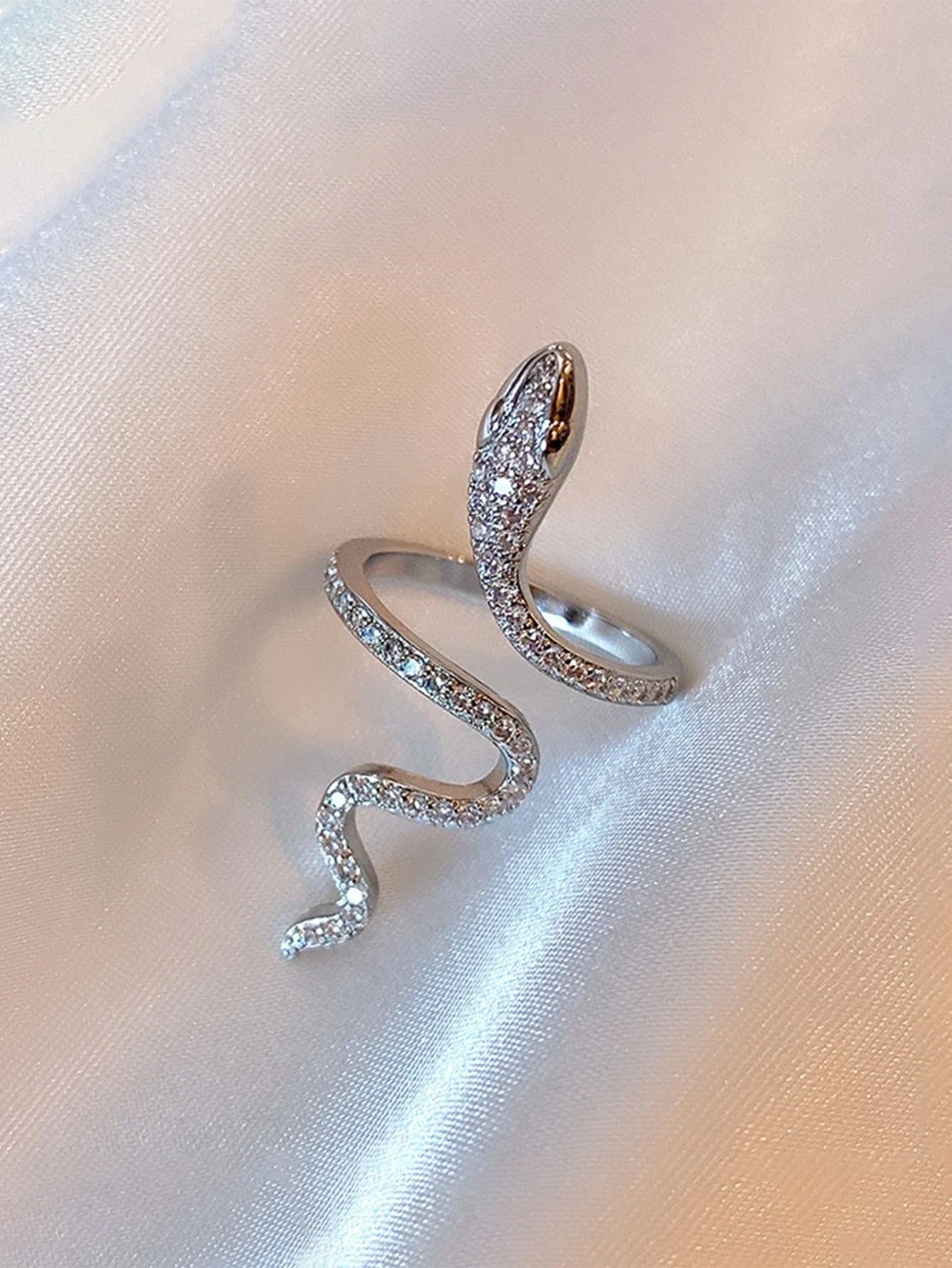 Buy Shein Cubic Zirconia Snake Design Wrap Ring in Pakistan