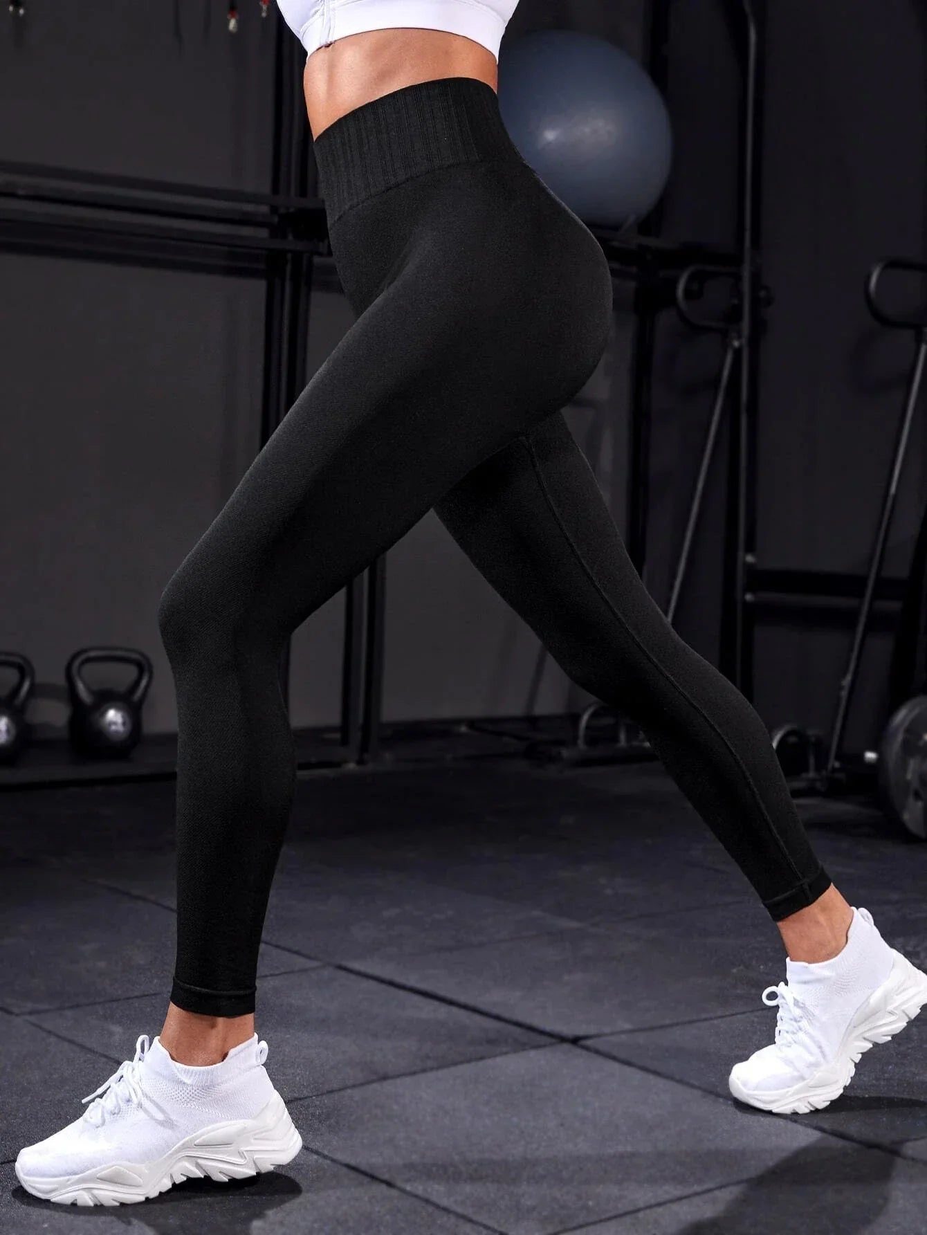 Buy SHEIN Seamless Wide Waistband Sports Leggings in Pakistan