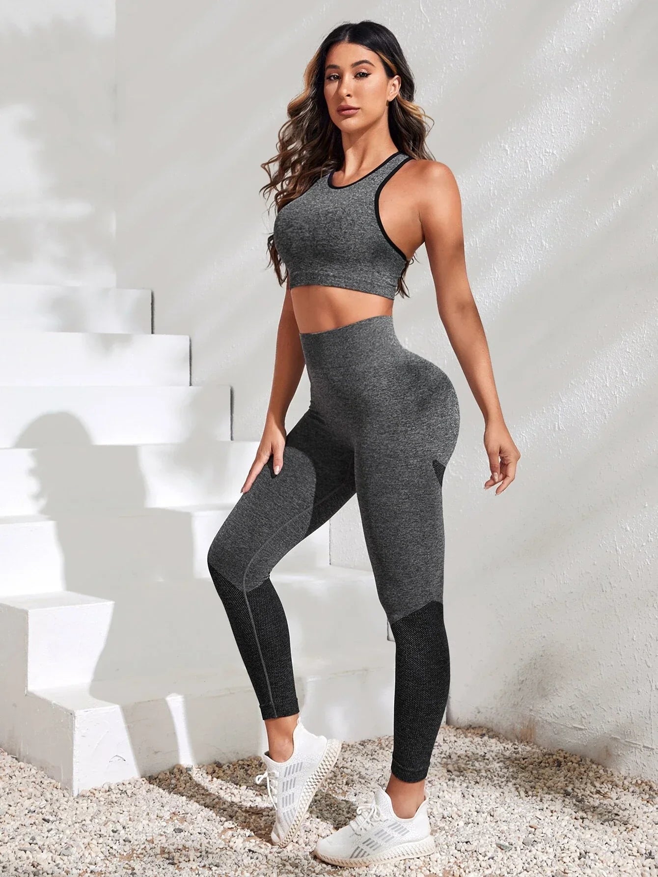 Buy SHEIN Racer Back Scrunch Butt Sports Set in Pakistan