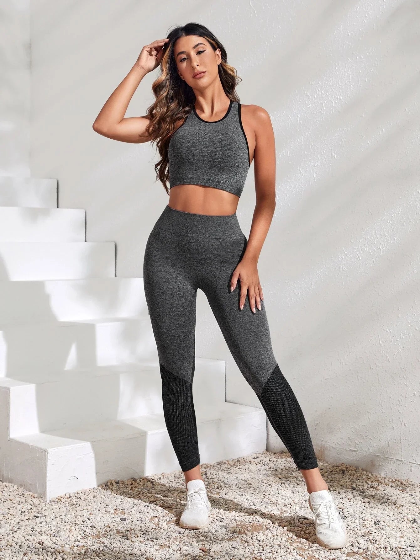 Buy SHEIN Racer Back Scrunch Butt Sports Set in Pakistan