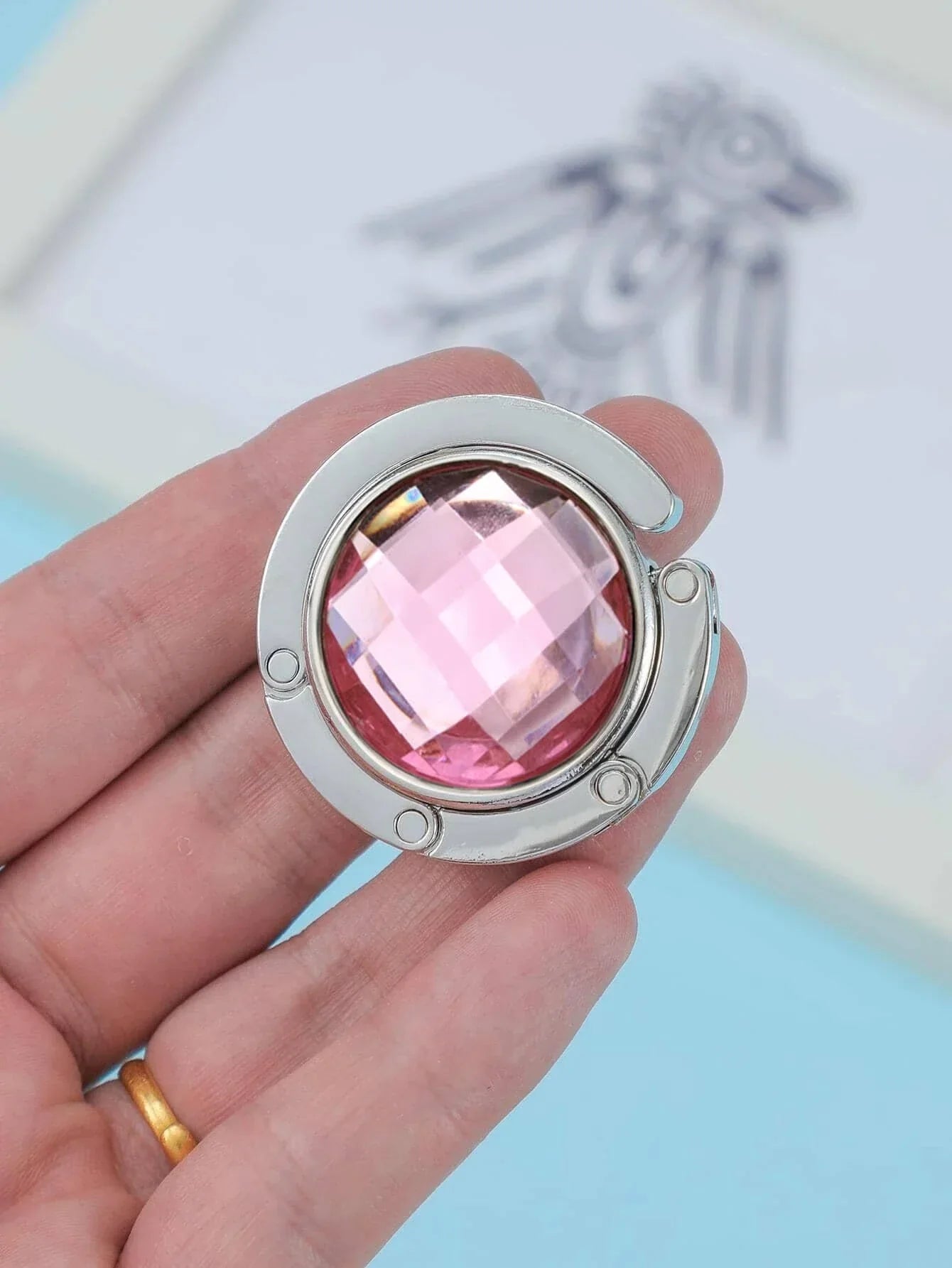 Buy SHEIN Fashion Bag Holder, Handbag Hanger, Folding Hook Holder, Portable Key Ring Rack, Table Hook, Hardware Travel Outdoor Storage in Pakistan