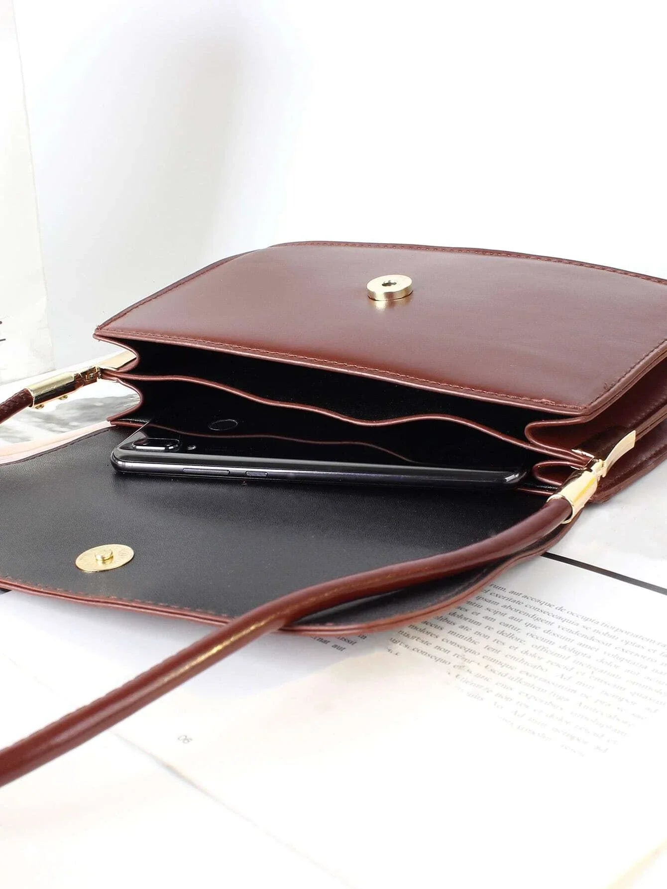 Buy SHEIN Croc Embossed Flap Baguette Bag in Pakistan