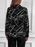 Buy Shein Geometric Print Blouse in Pakistan