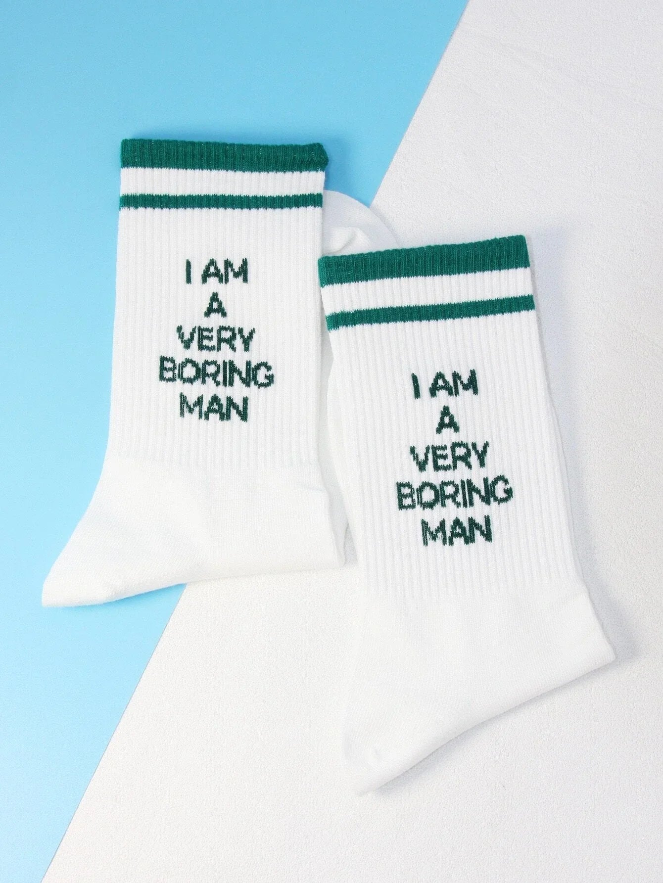 Buy Shein Men Slogan Graphic Crew Socks in Pakistan