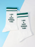 Buy Shein Men Slogan Graphic Crew Socks in Pakistan
