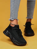 Buy SHEIN Minimalist Lace Up Decor Knit Sneakers in Pakistan