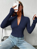 Buy Shein Unity Zip Front Thumb Hole Crop Tee in Pakistan